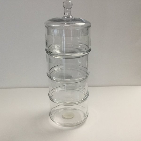 Vorratsglas, stabelbar, 5-Teilig, 4 Behälter